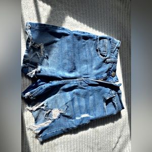 Mid Length Jean Shorts